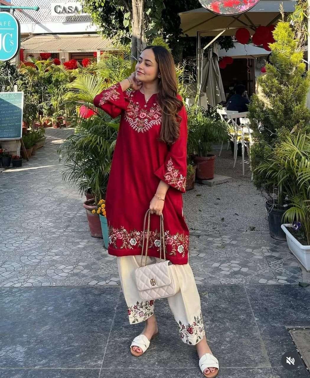Embroidered Indowestern Set - Image 1