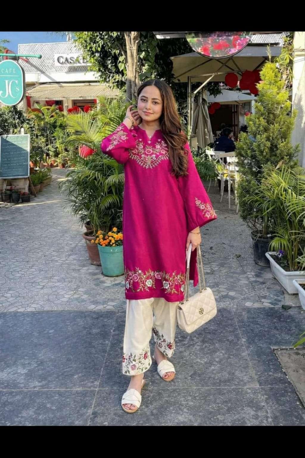 Embroidered Indowestern Set - Thumbnail 2